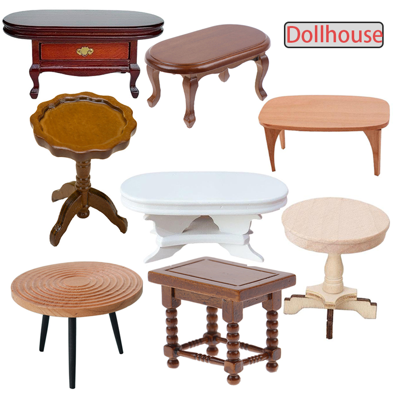 Outdoor Furniture Wood - 1:12 Miniaturowy stolik do domku dla