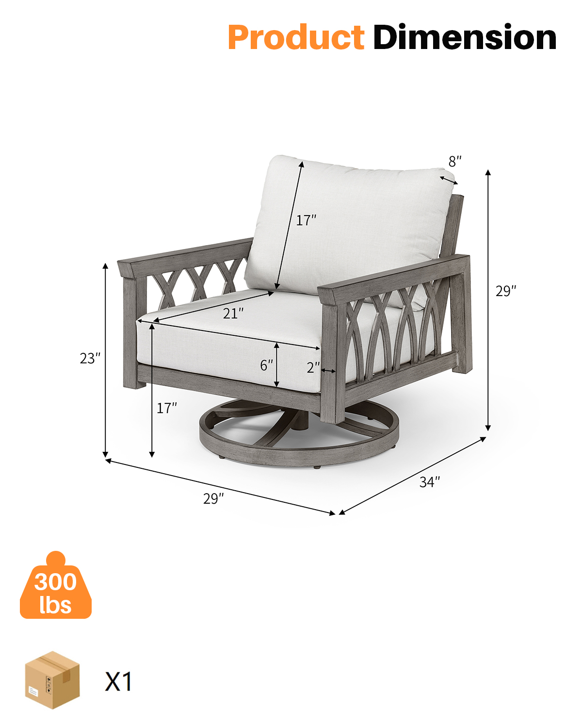 Fotel obrotowy SeeHill z alumi – Outdoor Furniture Metal Chairs recenzja i cena