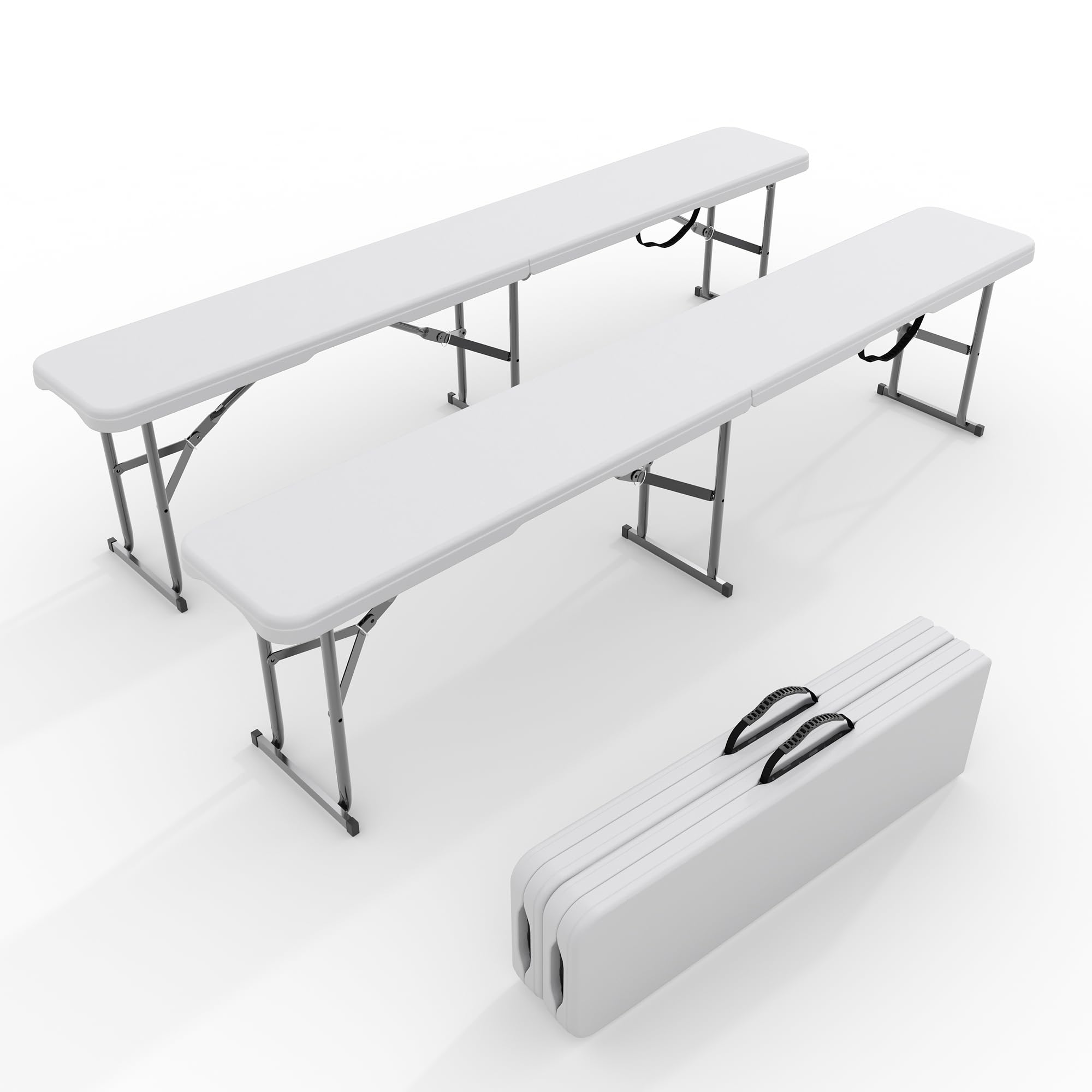 Zestaw 2 składanych ławek ogro – Outdoor Furniture Diy recenzja i cena
