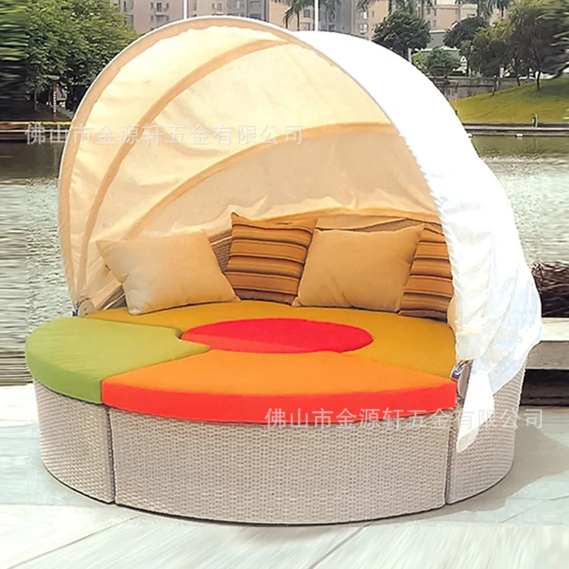 Okrągła rattanowa leżanka ogro – Outdoor Daybed Furniture recenzja i cena
